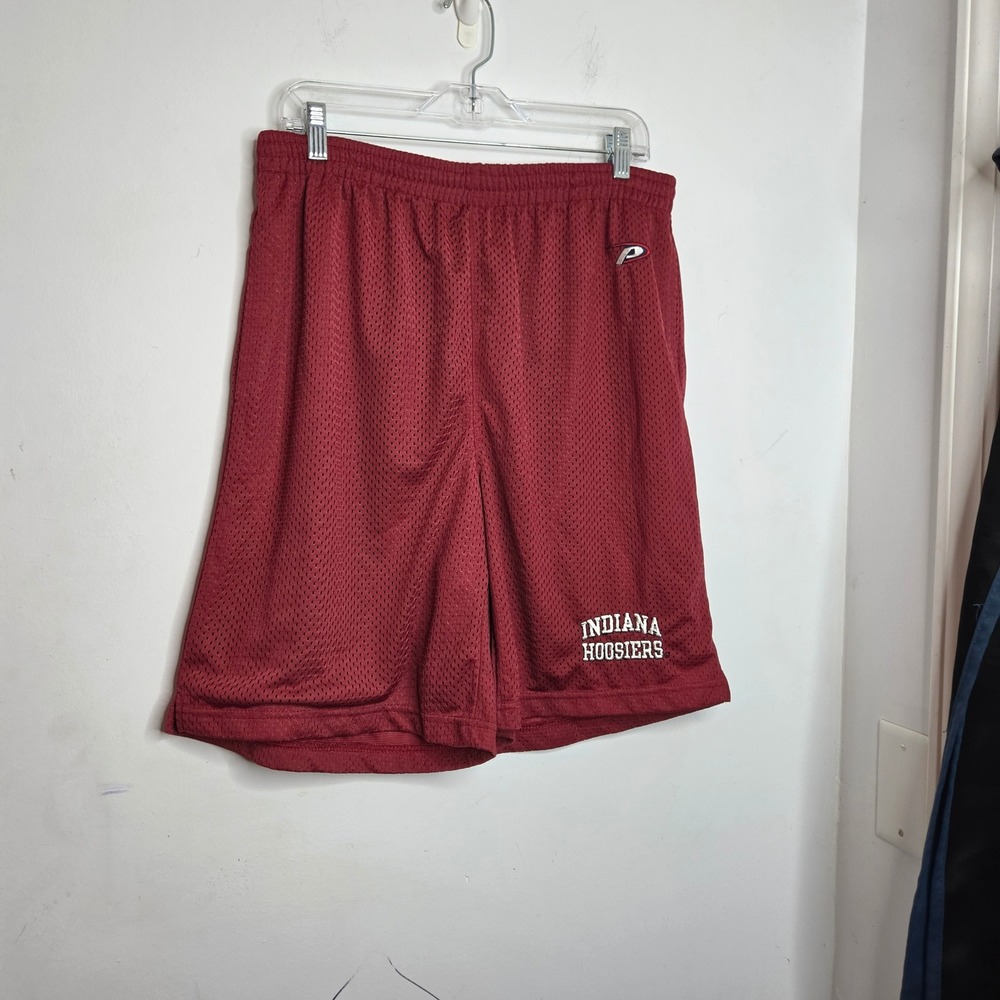 Pro Player Indiana Hoosiers Mesh Athletic Shorts Mens Large Crimson Red IU